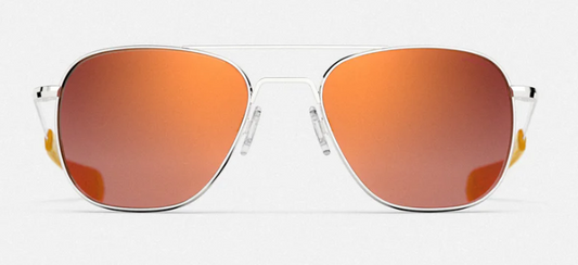 Randolph Amelia Runway Collection Aviator Semi-Polarized Sunglasses