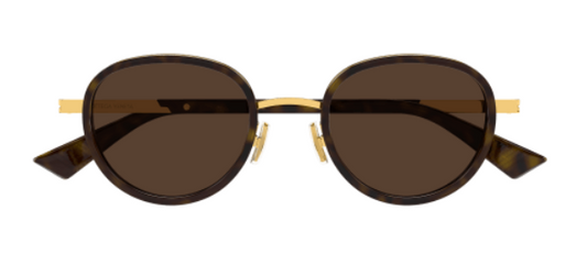 Bottega Veneta Round Metal Sunglasses