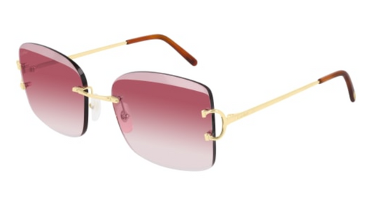 Signature C de Cartier Rimless Metal Sunglasses