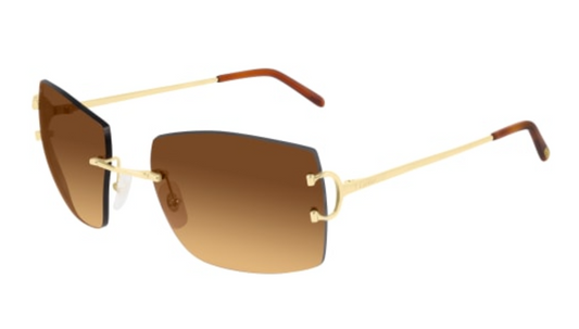 Signature C de Cartier Rimless Metal Sunglasses