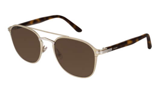 Santos de Cartier Aviator Metal Sunglasses