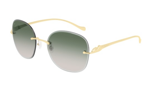 Panthère de Cartier Round Rimless Sunglasses