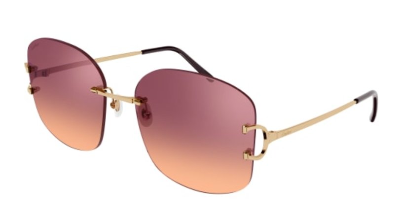 Signature C de Cartier Rimless Metal Sunglasses
