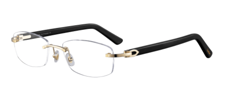 C Allongé de Cartier Motif Rectangular Acetate Eyeglasses