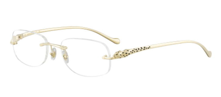 Panthère de Cartier Oval Metal Eyeglasses