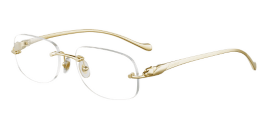 Panthère de Cartier Oval Metal Eyeglasses