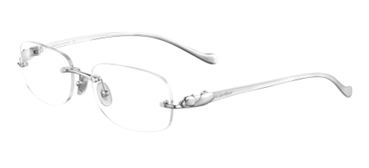 Panthère de Cartier Oval Metal Eyeglasses