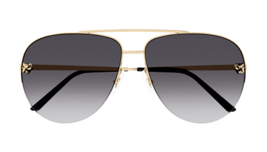 Panthère de Cartier Aviator Metal Sunglasses