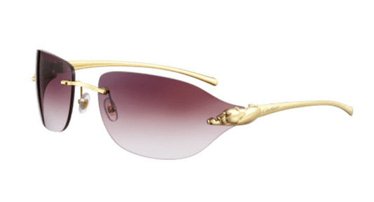 Panthère de Cartier Oval Rimless Sunglasses