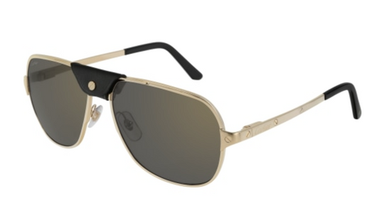 Santos de Cartier Aviator Metal Polarized Sunglasses