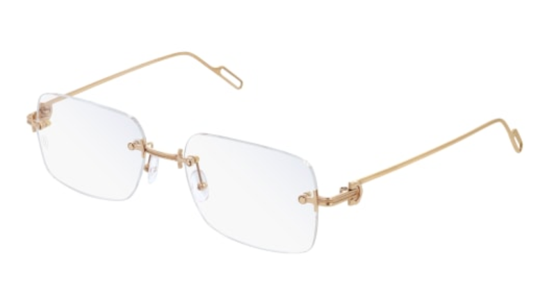 Precious de Cartier Rimless Solid Gold Eyeglasses