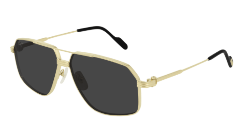 Première de Cartier Aviator Metal Sunglasses