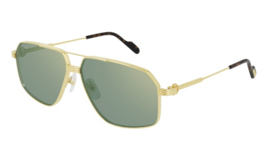 Première de Cartier Aviator Metal Sunglasses