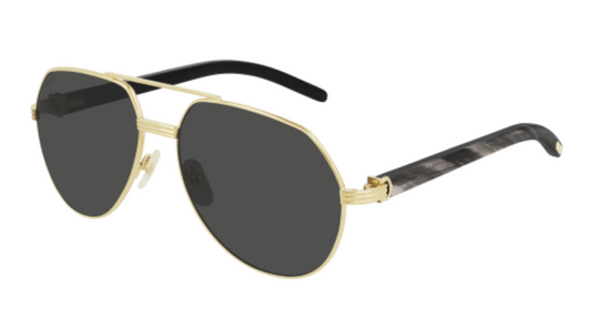 Première de Cartier Aviator Horn Polarized Sunglasses