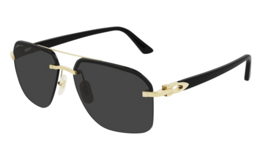 C Allongé de Cartier Motif Aviator Acetate Sunglasses