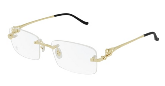 Panthère de Cartier Rectangular Metal Eyeglasses