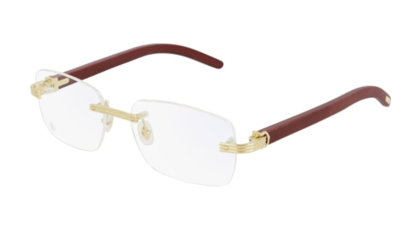 Première de Cartier Rimless Wood Eyeglasses