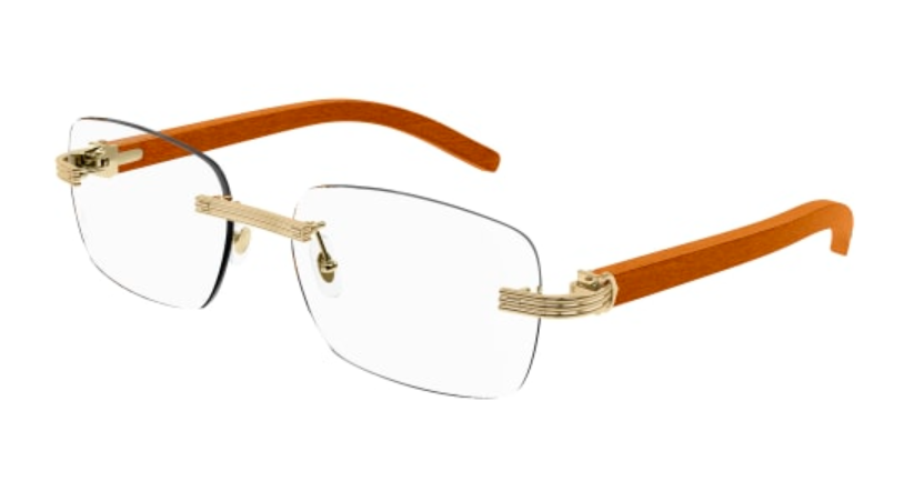 Première de Cartier Rimless Wood Eyeglasses