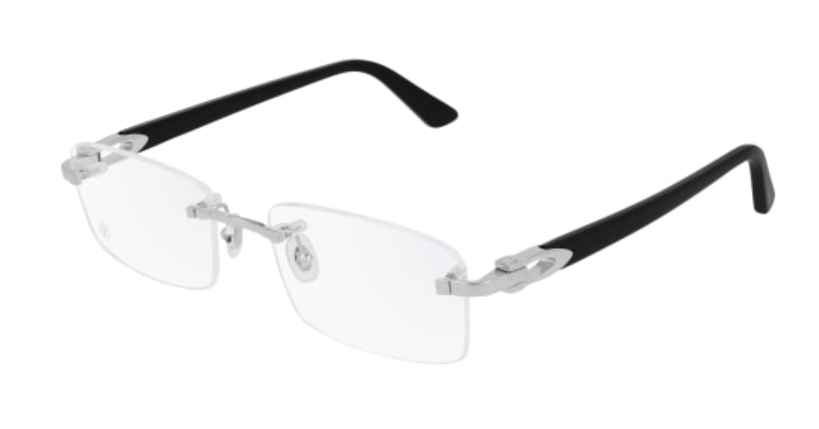 C Allongé de Cartier Motif Rimless Acetate Eyeglasses