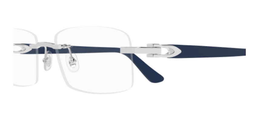 C Allongé de Cartier Motif Rimless Acetate Eyeglasses