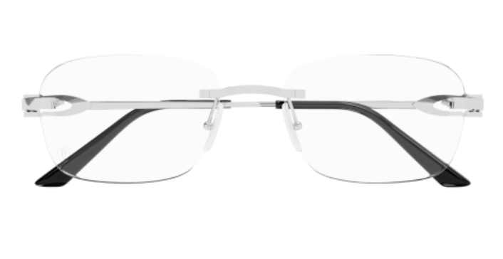 C Allongé de Cartier Motif Rectangular Metal Eyeglasses