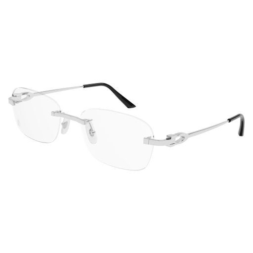 C Allongé de Cartier Motif Rectangular Metal Eyeglasses