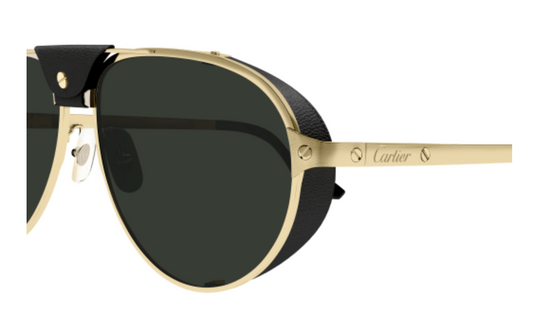 Santos de Cartier Aviator Metal Polarized Sunglasses