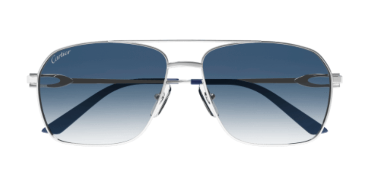 Première de Cartier Aviator Metal Sunglasses