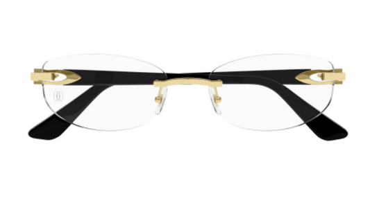 C Allongé de Cartier Motif Rimless Acetate Eyeglasses