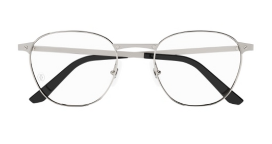 Santos de Cartier Round Metal Eyeglasses