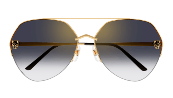 Panthère de Cartier Aviator Metal Sunglasses