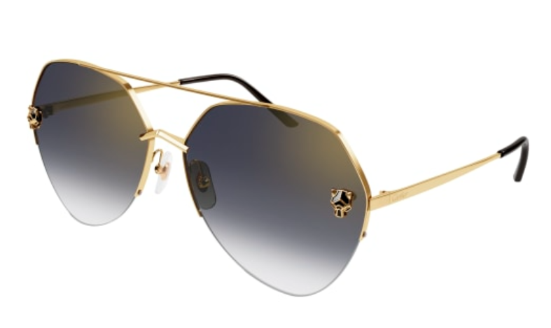 Panthère de Cartier Aviator Metal Sunglasses