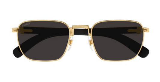 Première de Cartier Square Wood/Horn Sunglasses