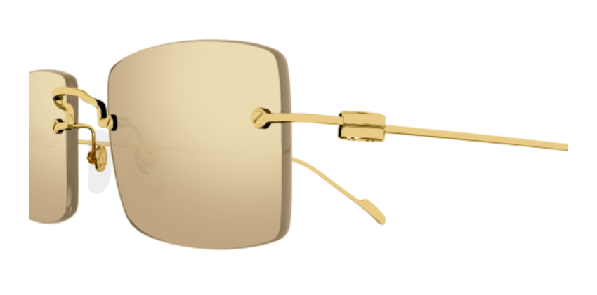 Precious de Cartier Solid Gold Rimless Sunglasses