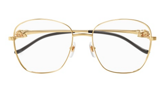 Panthère de Cartier Square Metal Eyeglasses