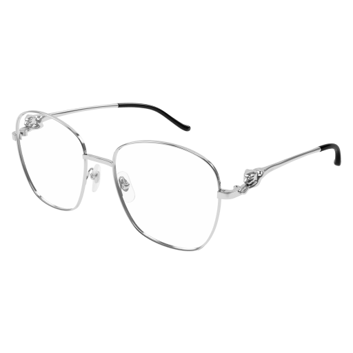 Panthère de Cartier Square Metal Eyeglasses