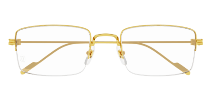 Precious de Cartier Rectangular Solid Gold Eyeglasses