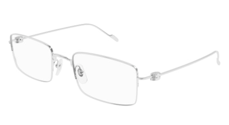 Precious de Cartier Rectangular Solid Gold Eyeglasses