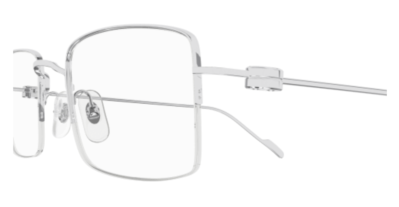 Precious de Cartier Rectangular Solid Gold Eyeglasses