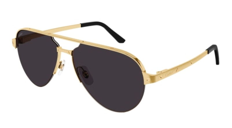 Santos de Cartier Aviator Metal Sunglasses