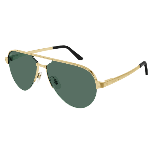 Santos de Cartier Aviator Metal Sunglasses