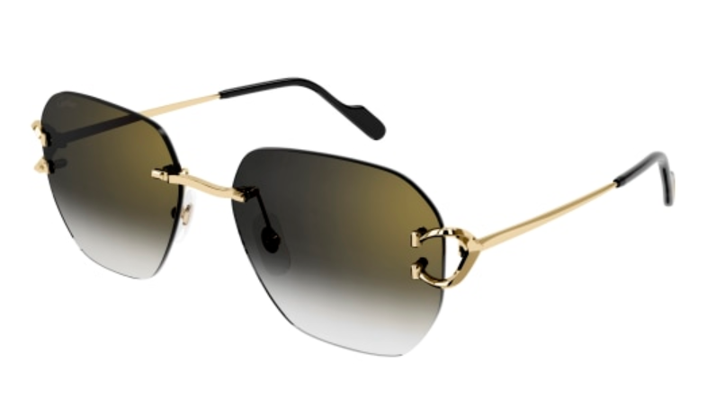 Signature C de Cartier Rimless Metal Sunglasses