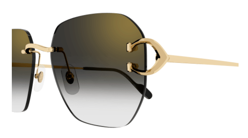 Signature C de Cartier Rimless Metal Sunglasses
