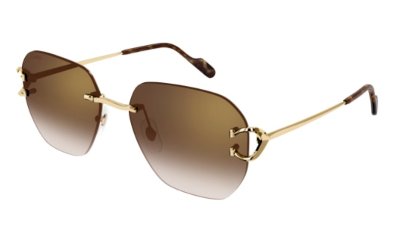 Signature C de Cartier Rimless Metal Sunglasses
