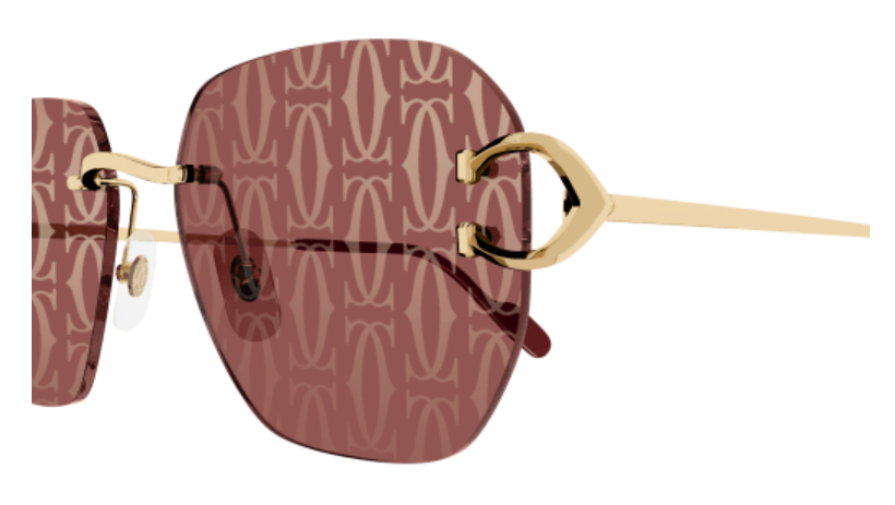 Signature C de Cartier Rimless Metal Sunglasses