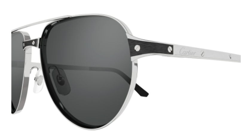 Santos de Cartier Aviator Metal Polarized Sunglasses