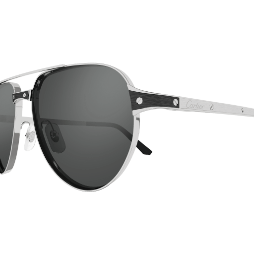 Santos de Cartier Aviator Metal Polarized Sunglasses