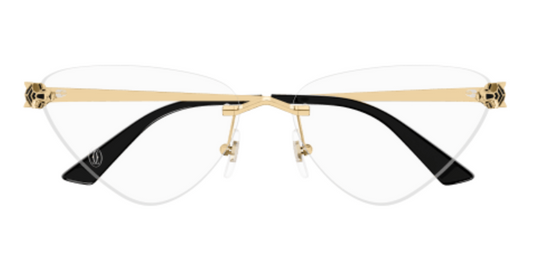 Panthère de Cartier Triangle Rimless Eyeglasses