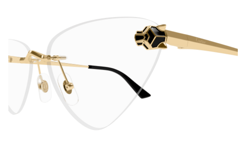 Panthère de Cartier Triangle Rimless Eyeglasses