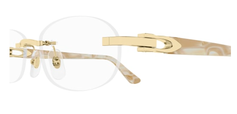 C Allongé de Cartier Motif Oval Acetate Eyeglasses